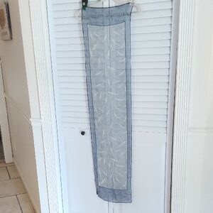 Pastel Scarf, Oblong, Silky, Lightweight,‎ ro Blue and Butter Yellow, Vintage